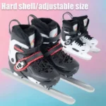 Winter Ice Hockey Balde Shoes Hard Shell Speed Skating Shoes Adjustable Waterproof Warm Thicken Skating Sneakers with Blade - Image 2