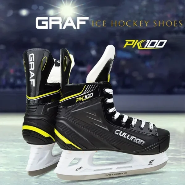 Graf Protect Bare Feet Ice Hockey skating Shoes PP Synthetic Leather Add Velvet Breathable Ice skates Shoes for Adults Children